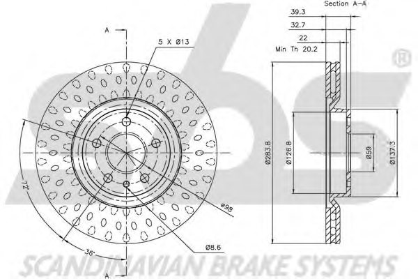 sbs 1815201019 Brake Disc